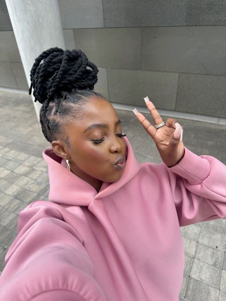 Person with elegant locs